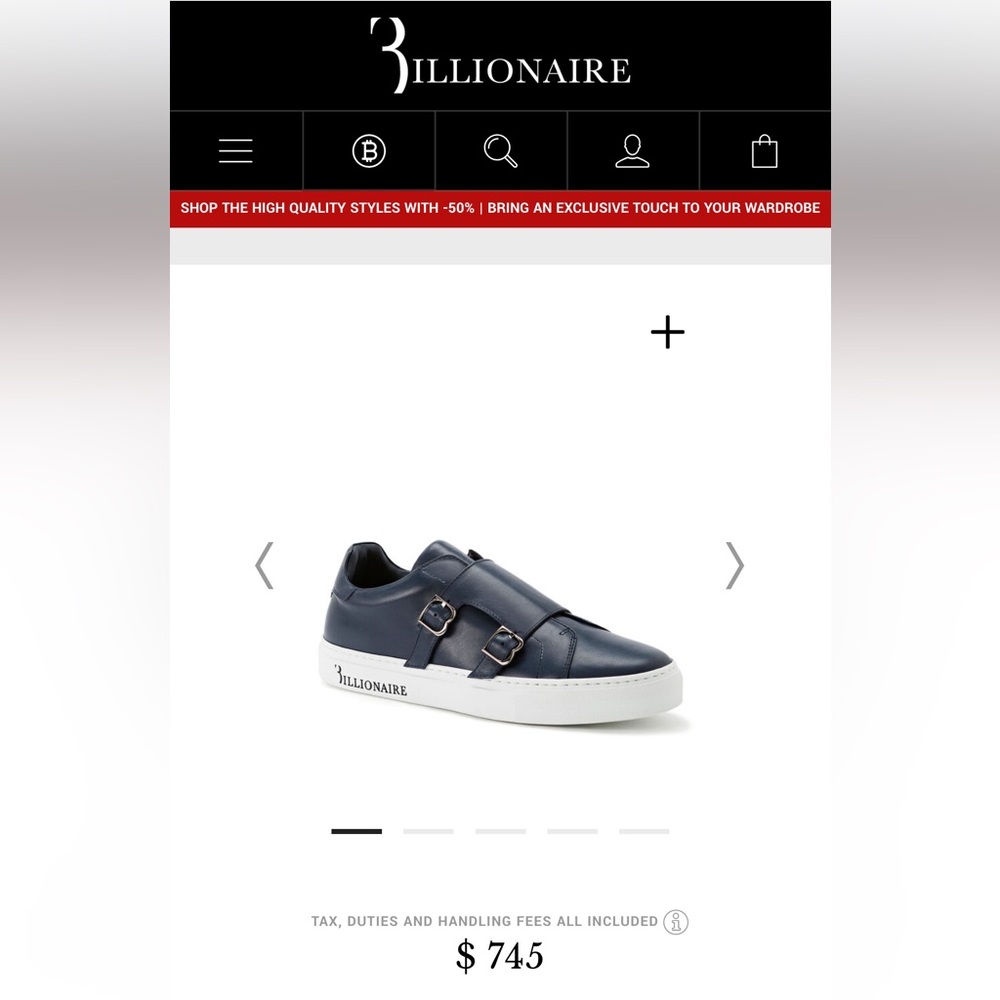 Billionaire Lo-Top Sneakers "Coki" in Dark Blue
